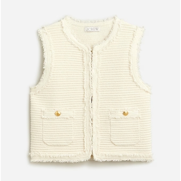 J. Crew Tops - J.Crew Textured vest in fine bouclé